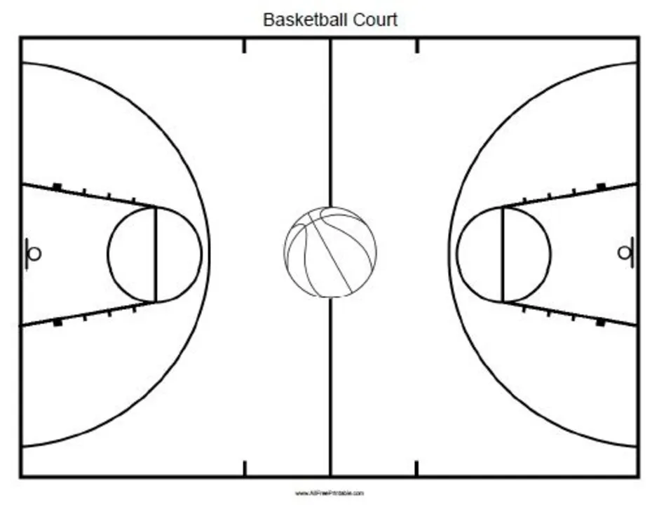 Баскетбольное поле рисунок