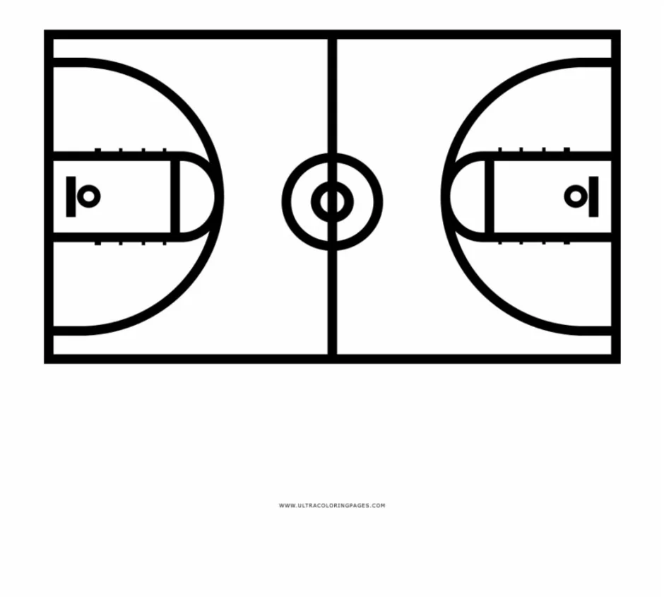 Баскетбольное поле сверху рисунок