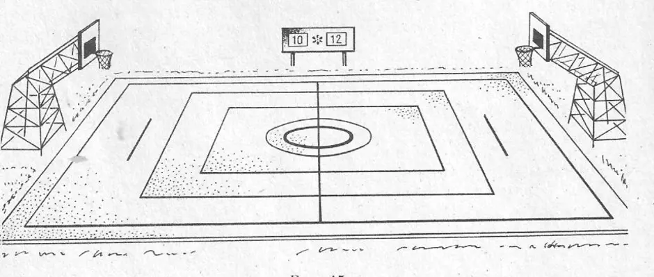 Баскетбольная площадка рисунок