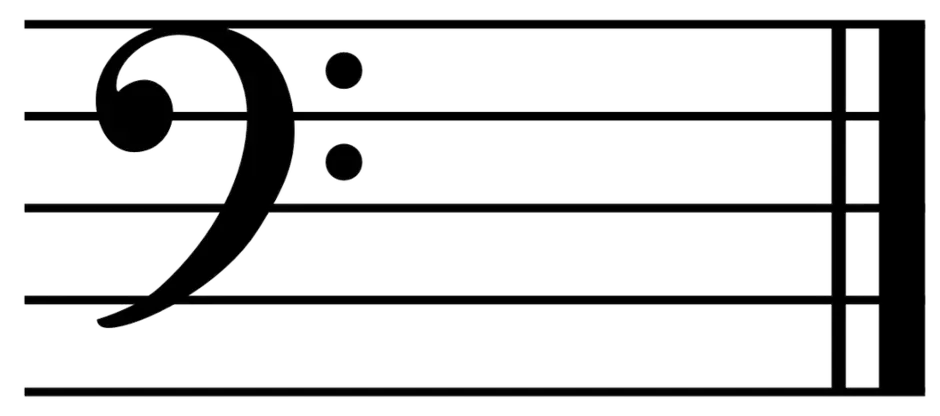 Изображение басового ключа