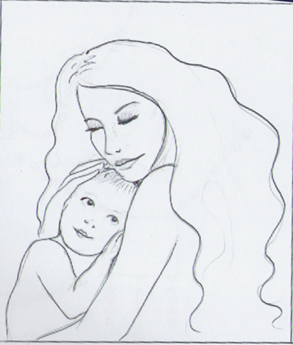 Портрет матери и ребенка 4 класс изо. Рисунок ко Дню матери. Рисунок на тему день матери. Рисунок для мамы. Рисунки для мамы легкие.