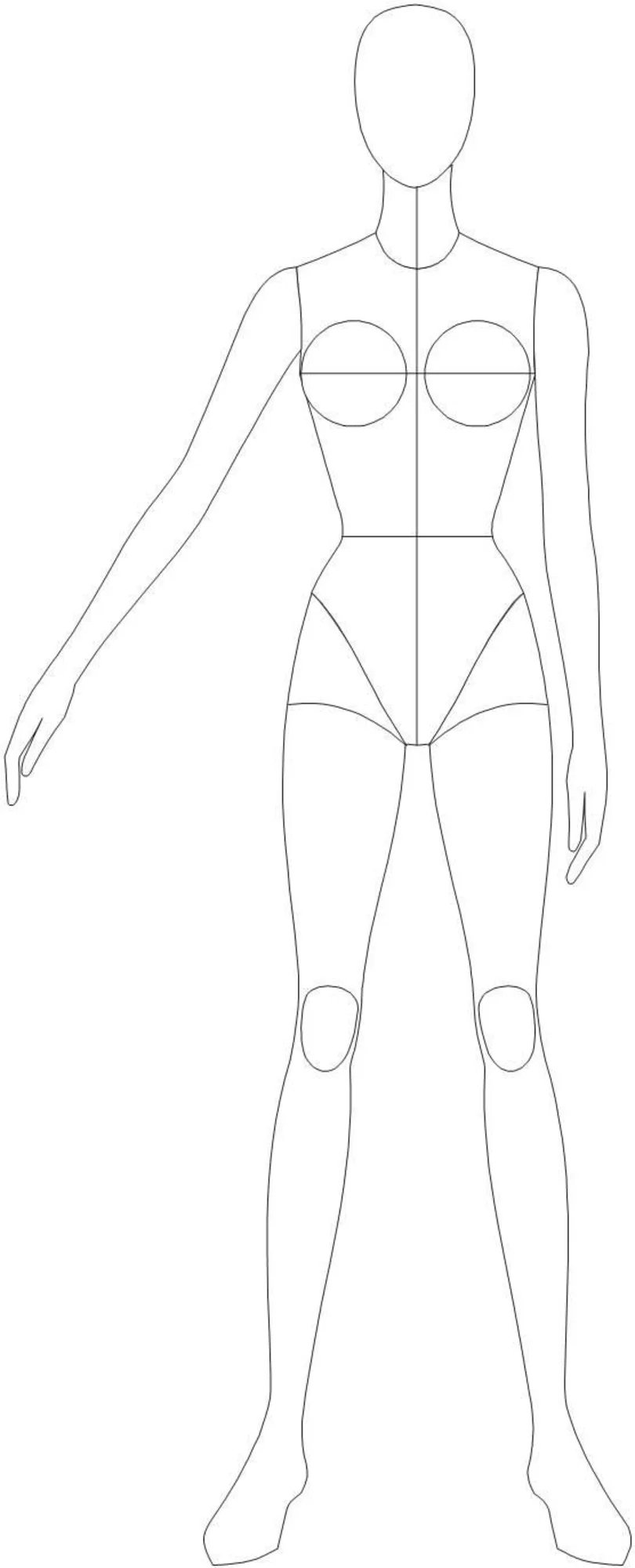 Модель для рисования одежды