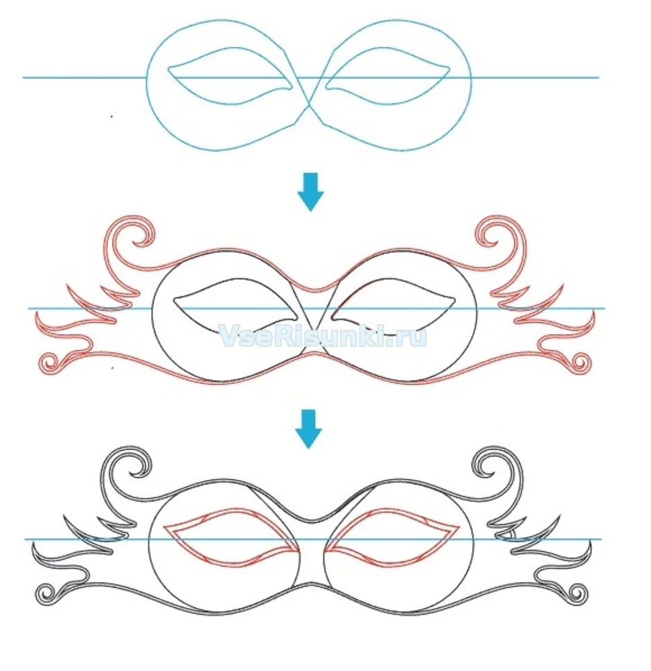 Рисуем маску поэтапно 3 класс презентация
