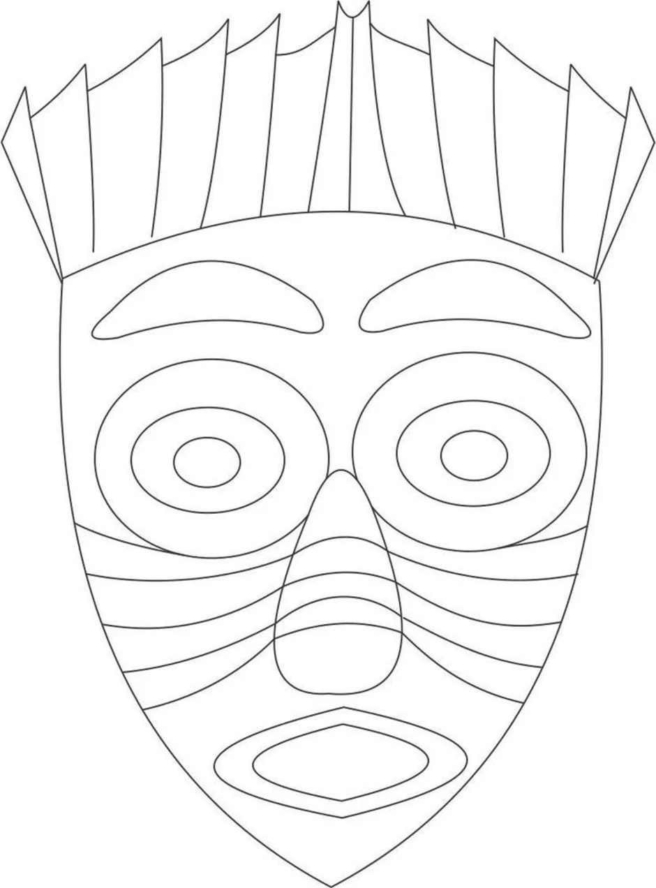 Распечатать маску человека. Маска раскраска для детей. Африканские маски для раскрашивания. Африканская маска раскраска. Африканские маски раскраски для детей.
