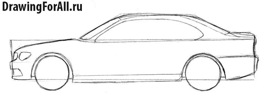 Рисовать автомобиль карандашом