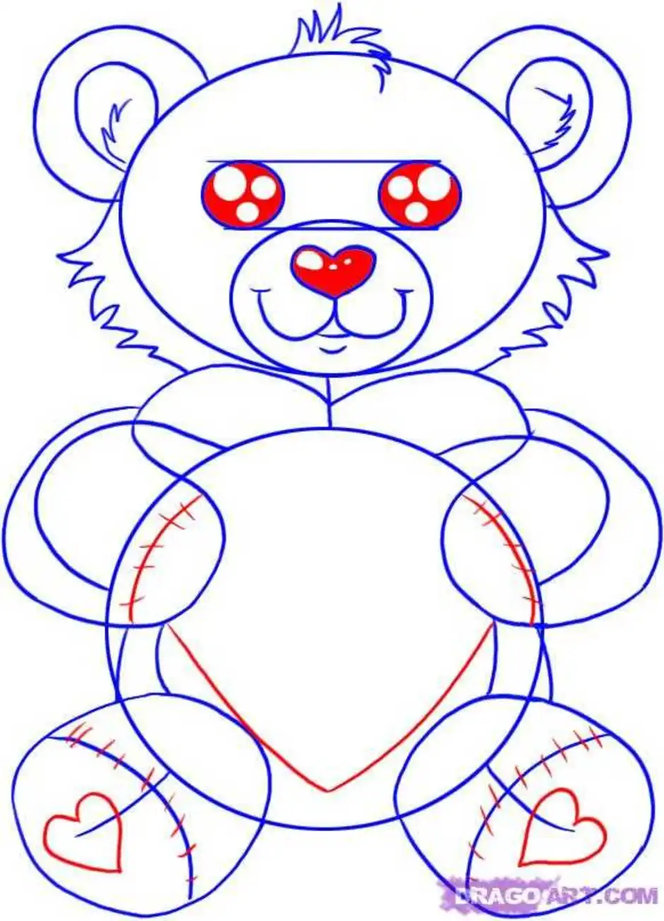 Мишки легкие карандашом. Мишка рисунок. Мишка с сердечком рисунок. Мишка рисунок карандашом. Медвежонок с сердечком рисунок.