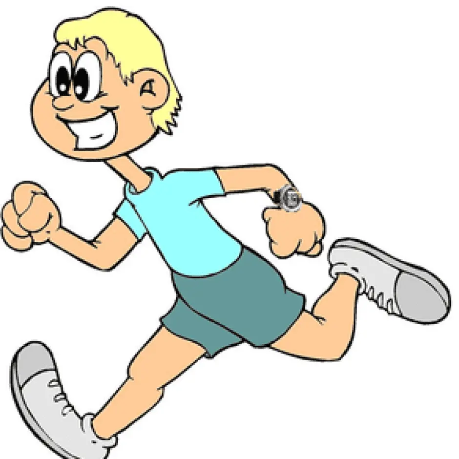 He s doing. Бежит мультяшный. Спортивные движения для детей. Физическая активность мультяшные. Бег мультяшный.