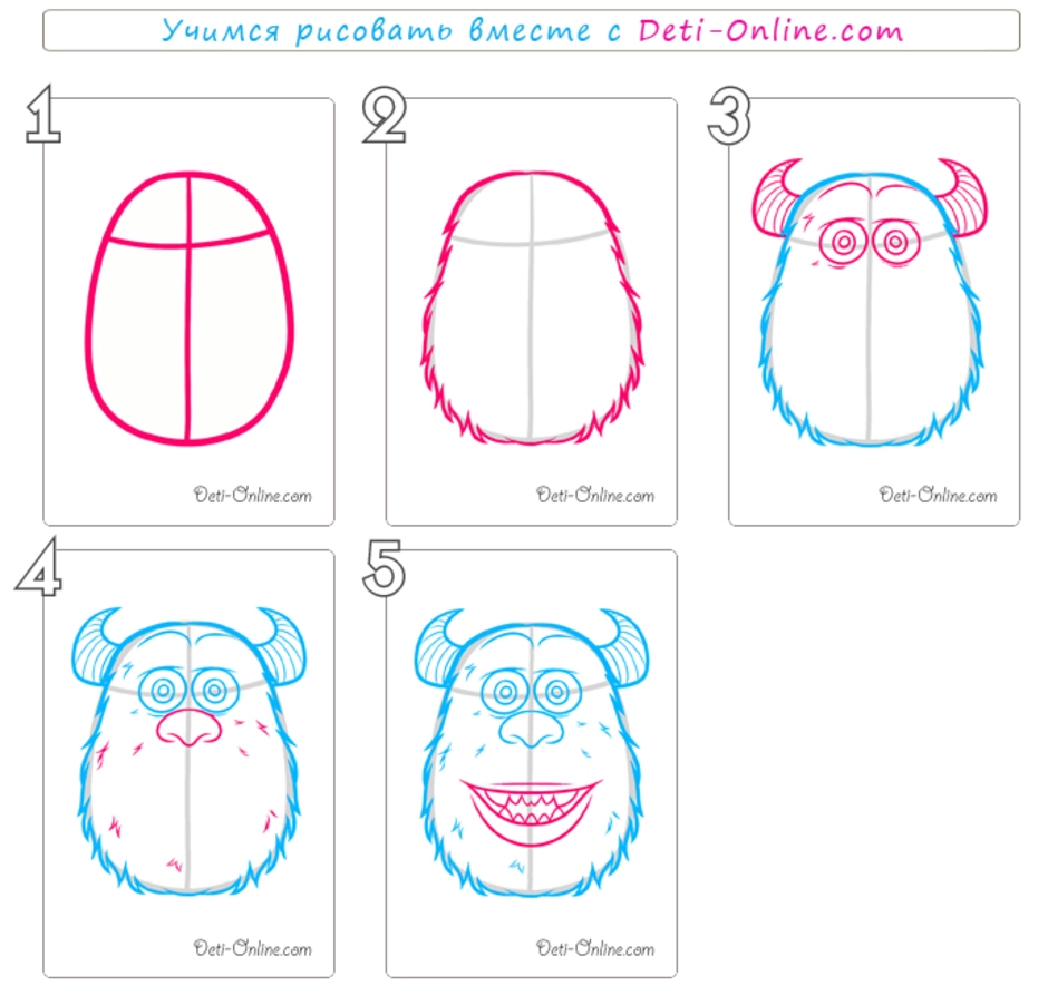 Как нарисовать монстра карандашом легко и красиво поэтапно