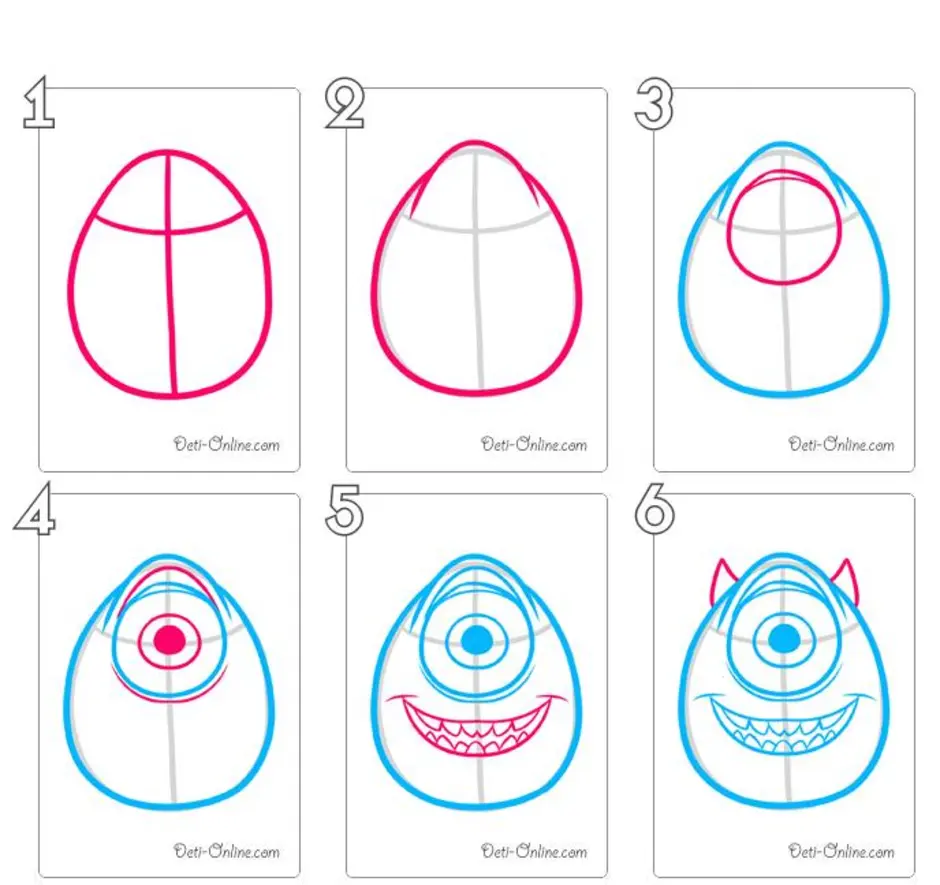 Как нарисовать монстра карандашом легко и красиво поэтапно