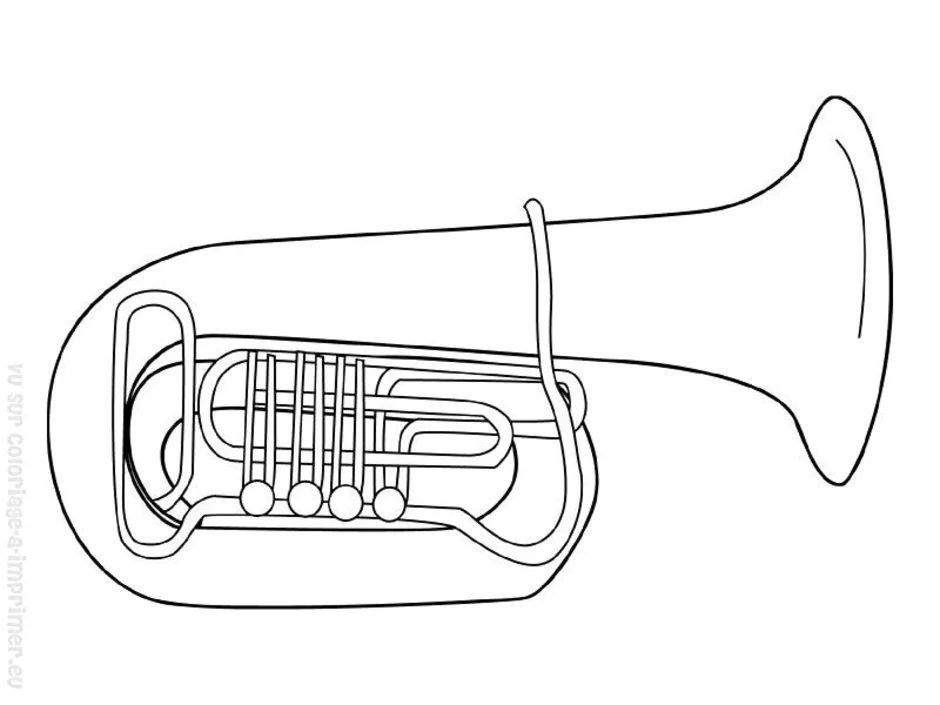 Нарисовать трубу музыкальный инструмент