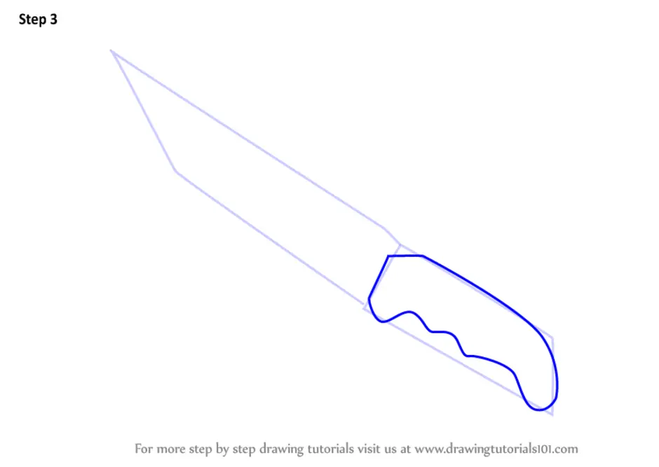 Как нарисовать нож из стендофф 2