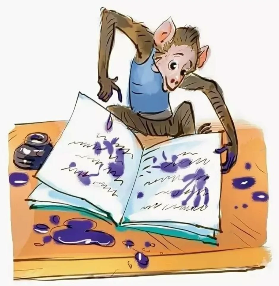 Рисунок про обезьянку житков
