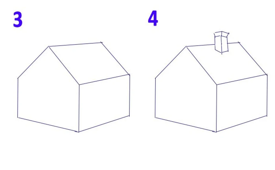 Рисунок объемный дом 7 класс