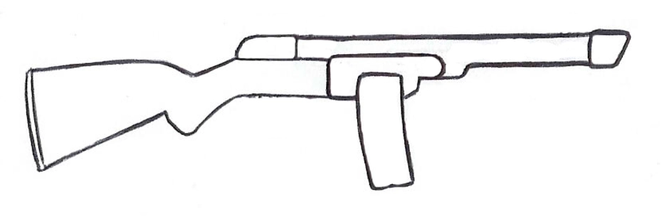 Пистолет-пулемёт шпагина раскраска
