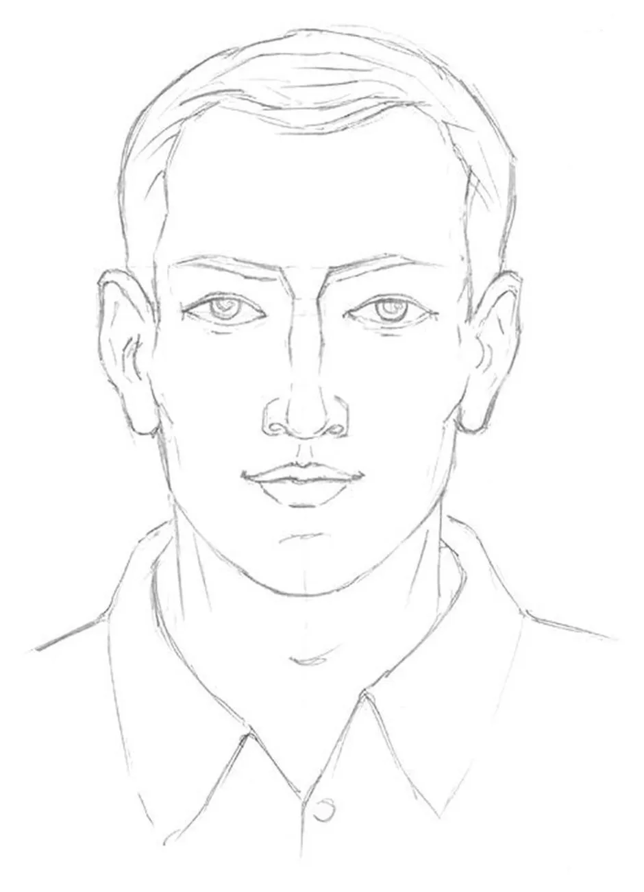 Поэтапно папу. Лицо рисунок. Мужской портрет карандашом. Портрет человека карандашом легкий. Рисунки лица для срисовк.