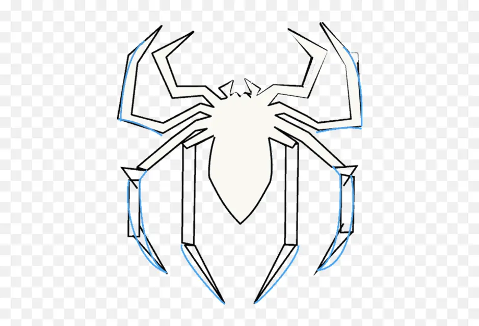 Как рисовать значок человека паука