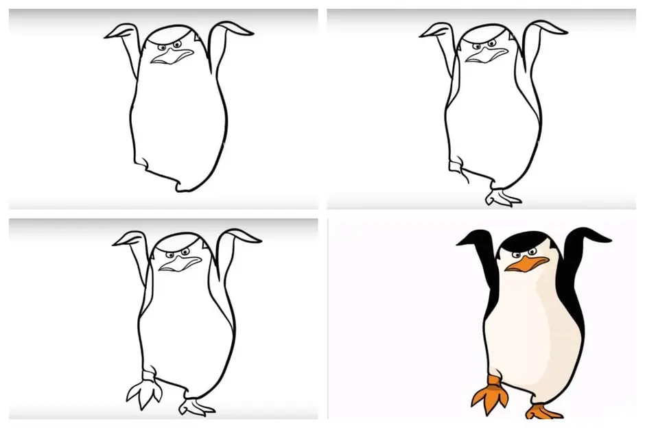 Пингвин эскиз рисунок (48 фото)