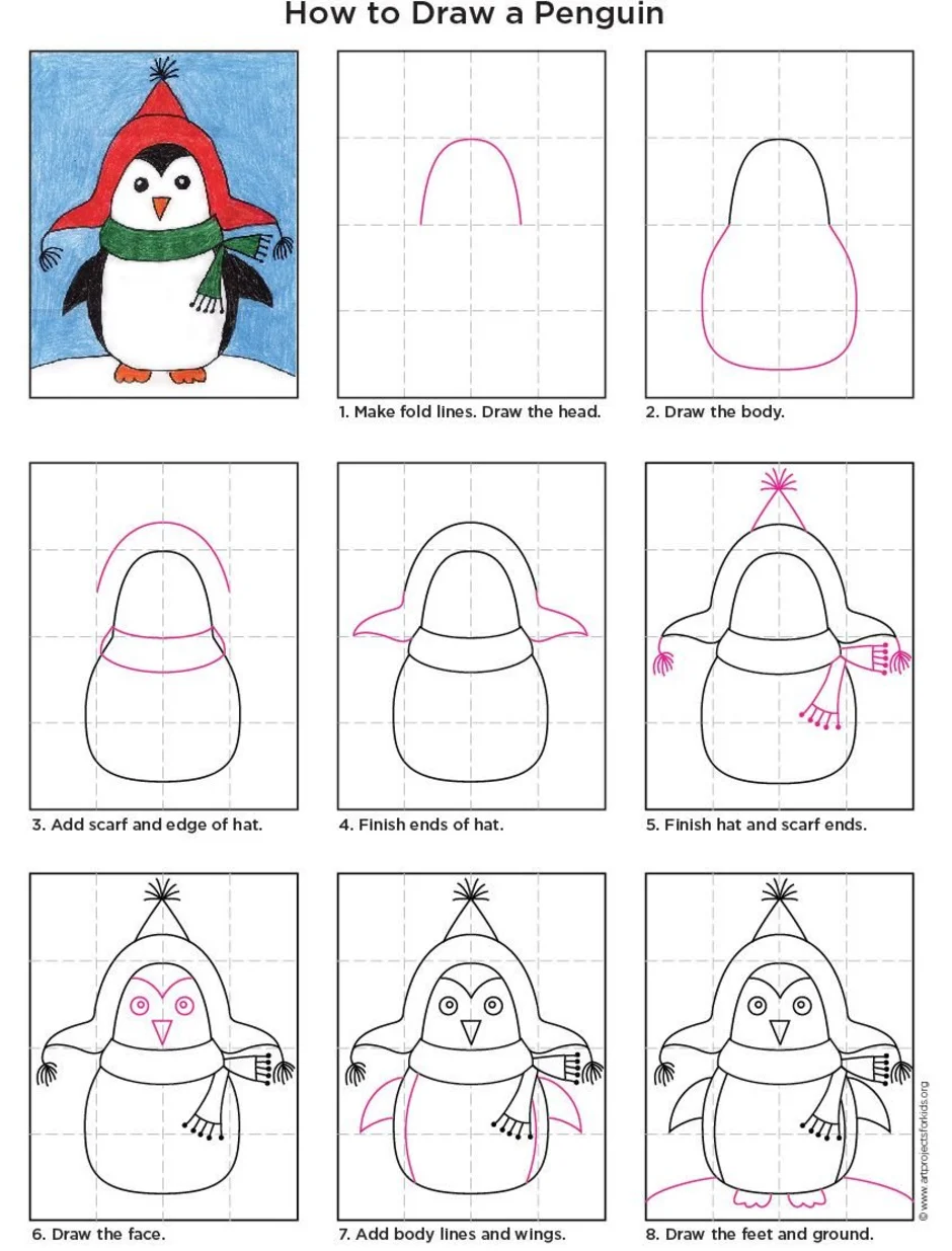 Урок изо 2 класс поэтапное рисование. Пингвин пошаговое рисование для детей. Поэтапное рисование пингвина для дошкольников. Уроки рисования для детей Пингвин. Схема рисования пингвина для дошкольников.