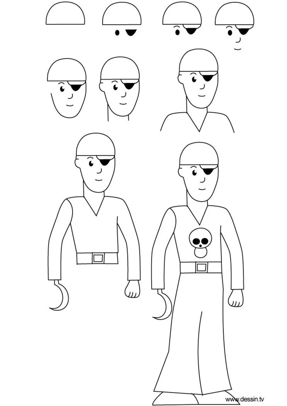 Как рисовать пиратов