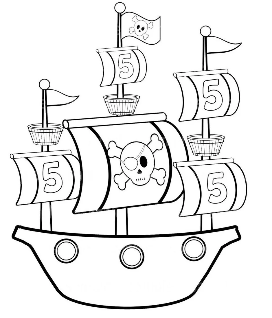 Как рисовать пиратский корабль