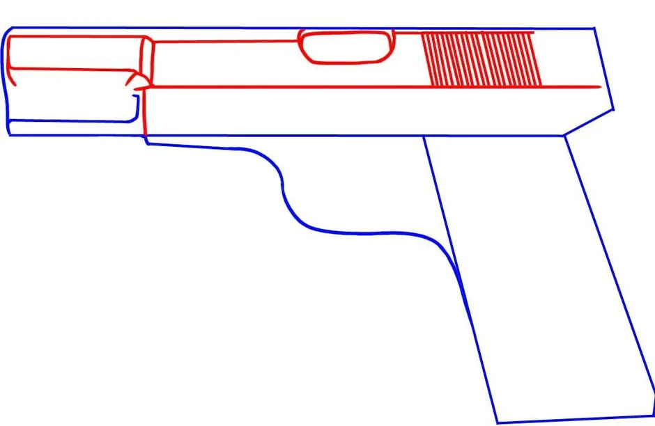 Как нарисовать пистолет