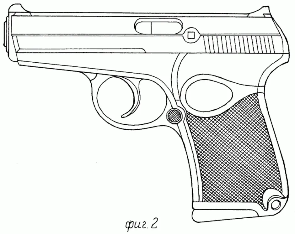 Пистолет рисунок для срисовки