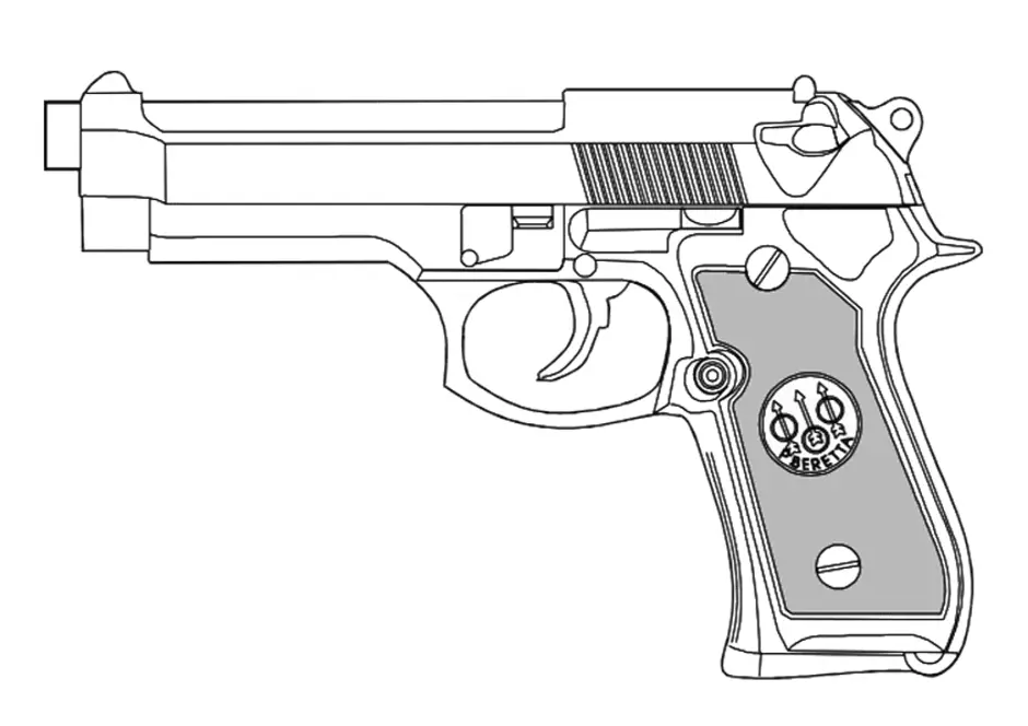 Беретта пистолет чертеж