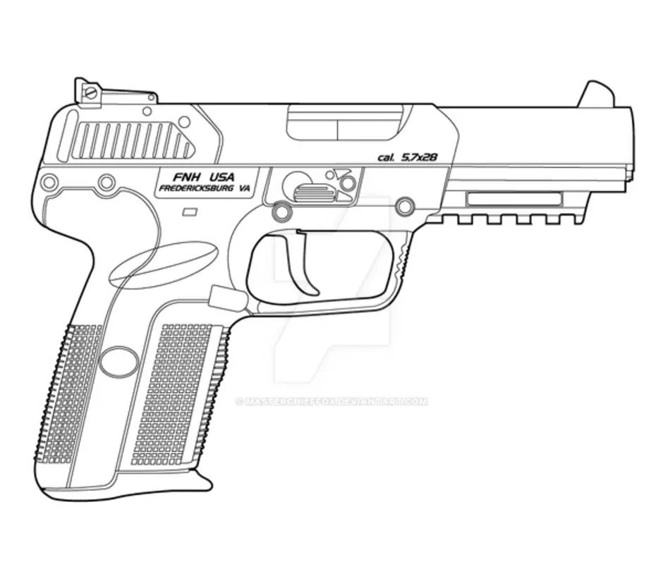 Пистолет макет рисунок
