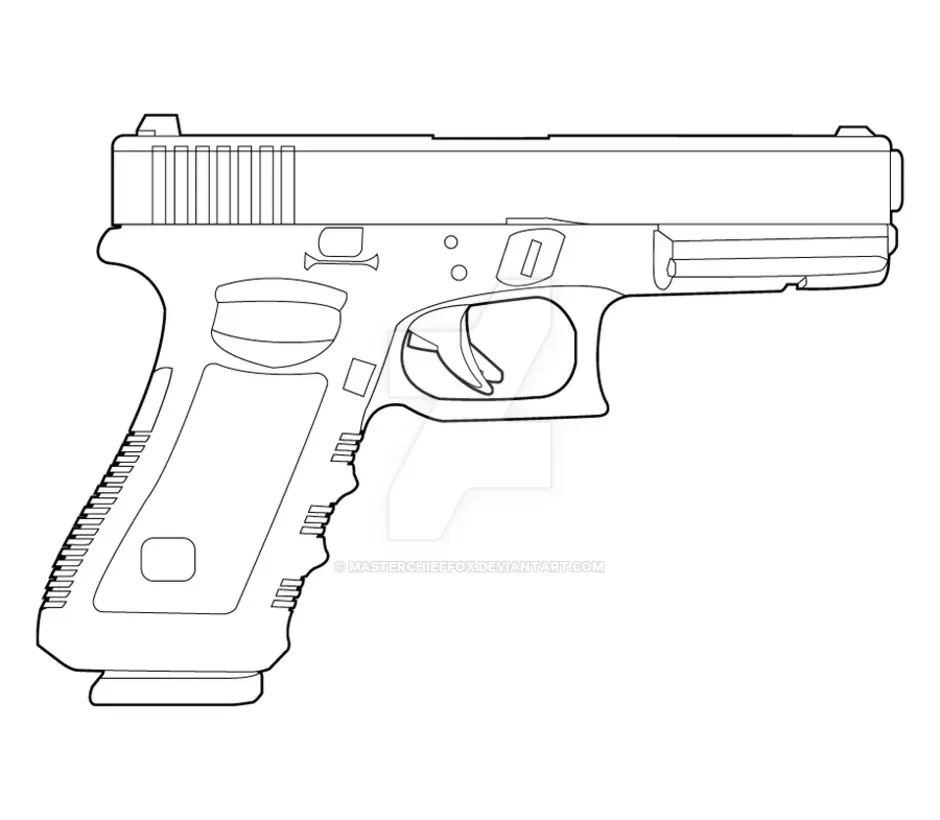 Пистолет макет рисунок