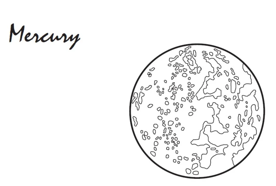 Белый меркурий. Меркурий Планета солнечной системы раскраска. Нарисовать планету Меркурий. Меркурий Планета рисунок раскраска. Планета Меркурий раскраска для детей.