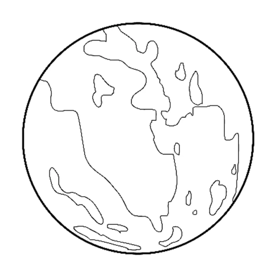Планета земля картинка черно белая