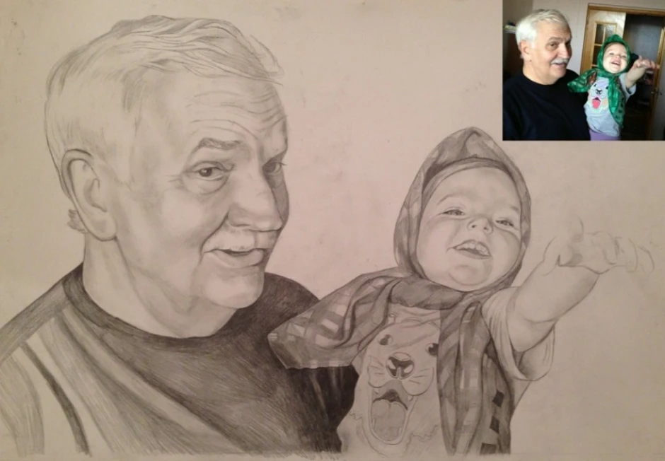 Что можно дедушке нарисовать на день рождения. Портрет бабушки и дедушки. Подарок бабушке рисунок. Портрет бабушки карандашом. Дедушка рисунок.