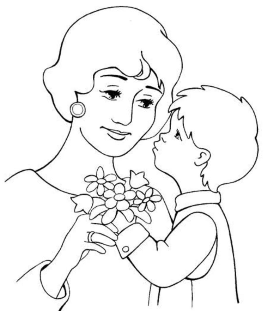 Раскраски мамин праздник. Раскраска ко Дню матери. Рисунок на день матери легкий. Рисунок для мамы. Рисунок на день матери простой.