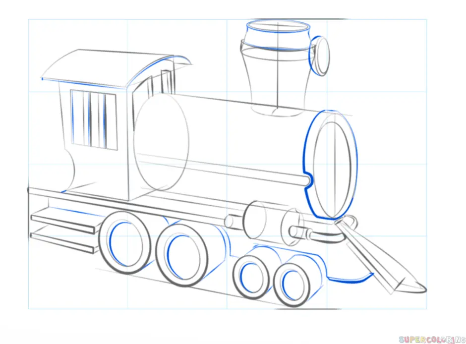 Как рисовать паровоз. Поезд рисунок карандашом. Рисование с детьми поезд. Паровоз рисунок. Пошаговое рисование поездов для детей.