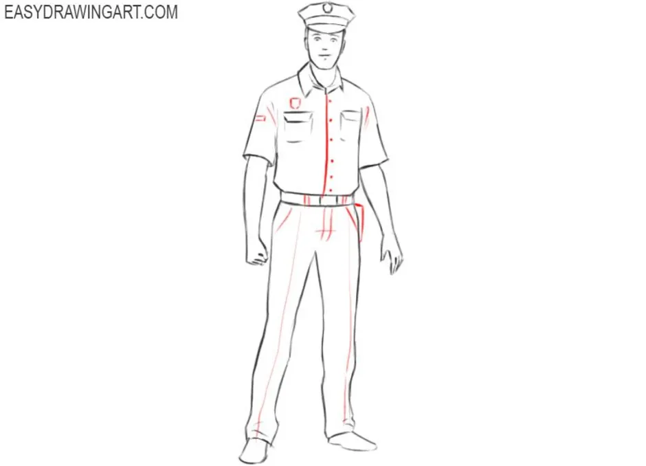 Как рисовать полицейский