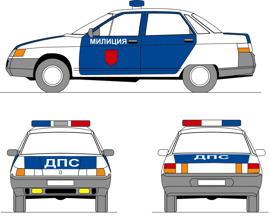 Цветографические схемы спецтранспорта полиции