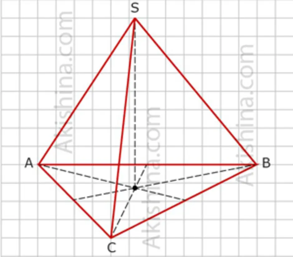 Рисунок треугольной пирамиды по математике
