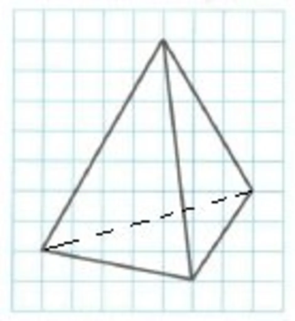 Рисунок треугольной пирамиды по математике