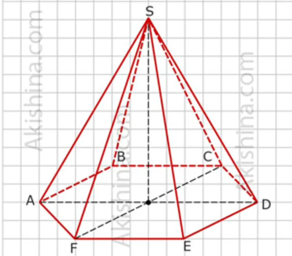 Семиугольная пирамида чертеж