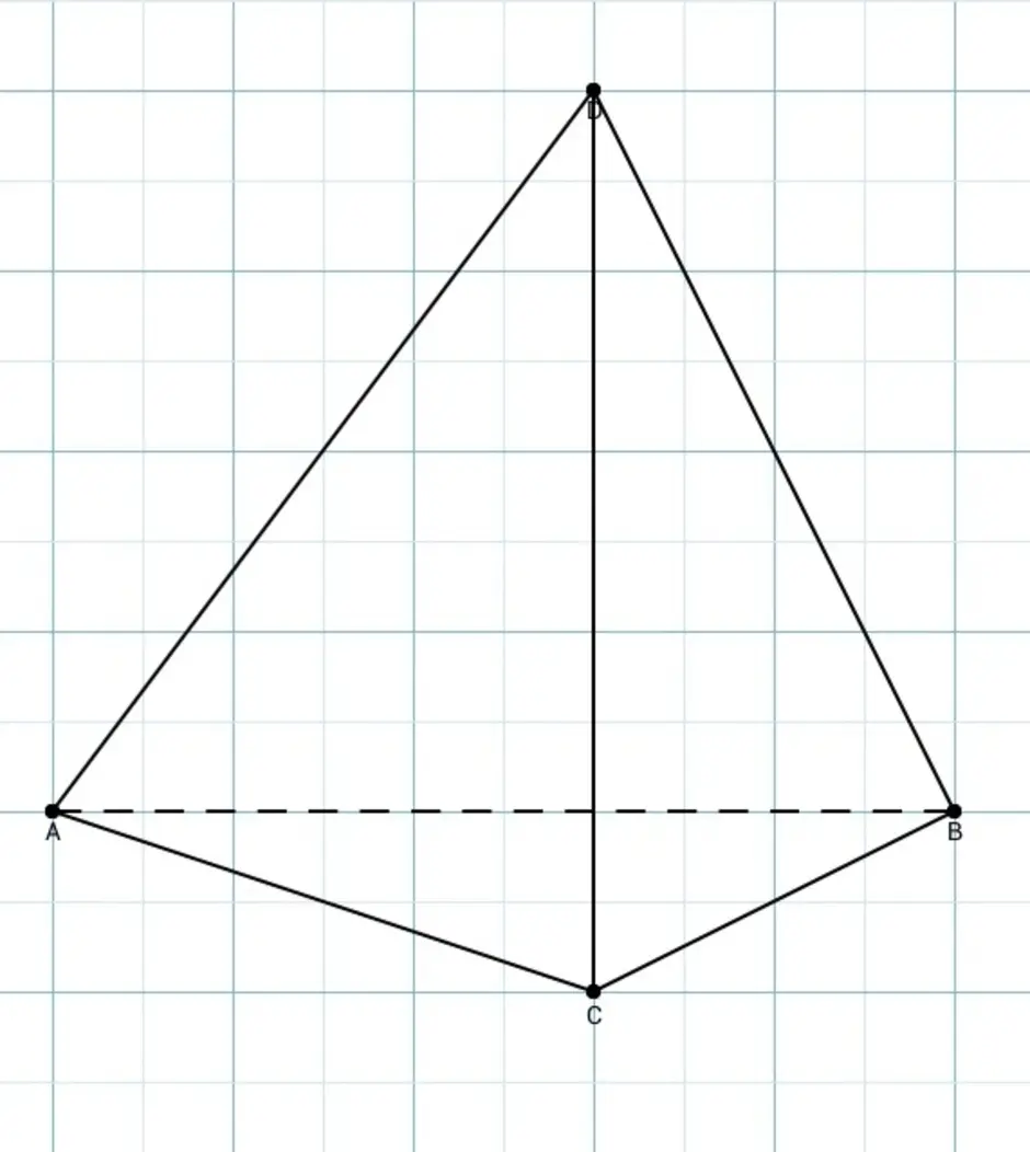 Рисунок треугольной пирамиды по математике