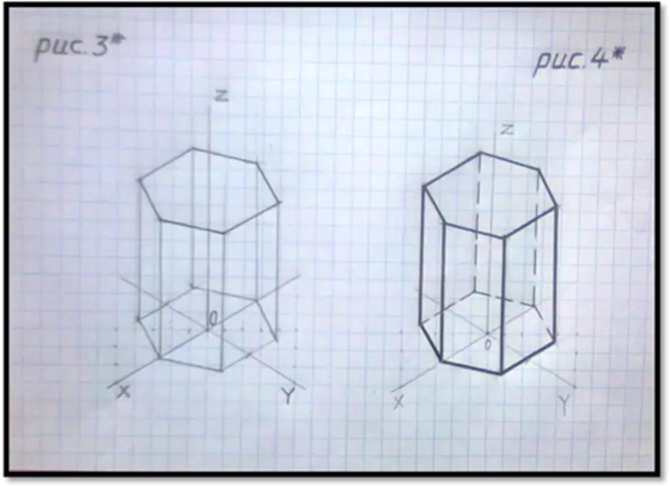 Изобразить шестиугольную призму. Шестиугольная Призма в трех проекциях. Шестигранная Призма в диметрии. Аксонометрия 6 угольной Призмы. Шестиугольная Призма в изометрии по клеточкам.