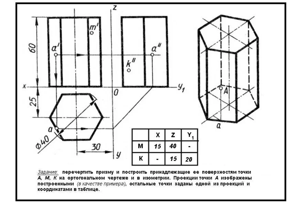 От деревянной правильной призмы отпилили. Пятиугольная Призма чертеж. Комплексный чертеж шестиугольной Призмы. Инженерная Графика шестиугольная Призма. Комплексный чертеж пятиугольной Призмы.