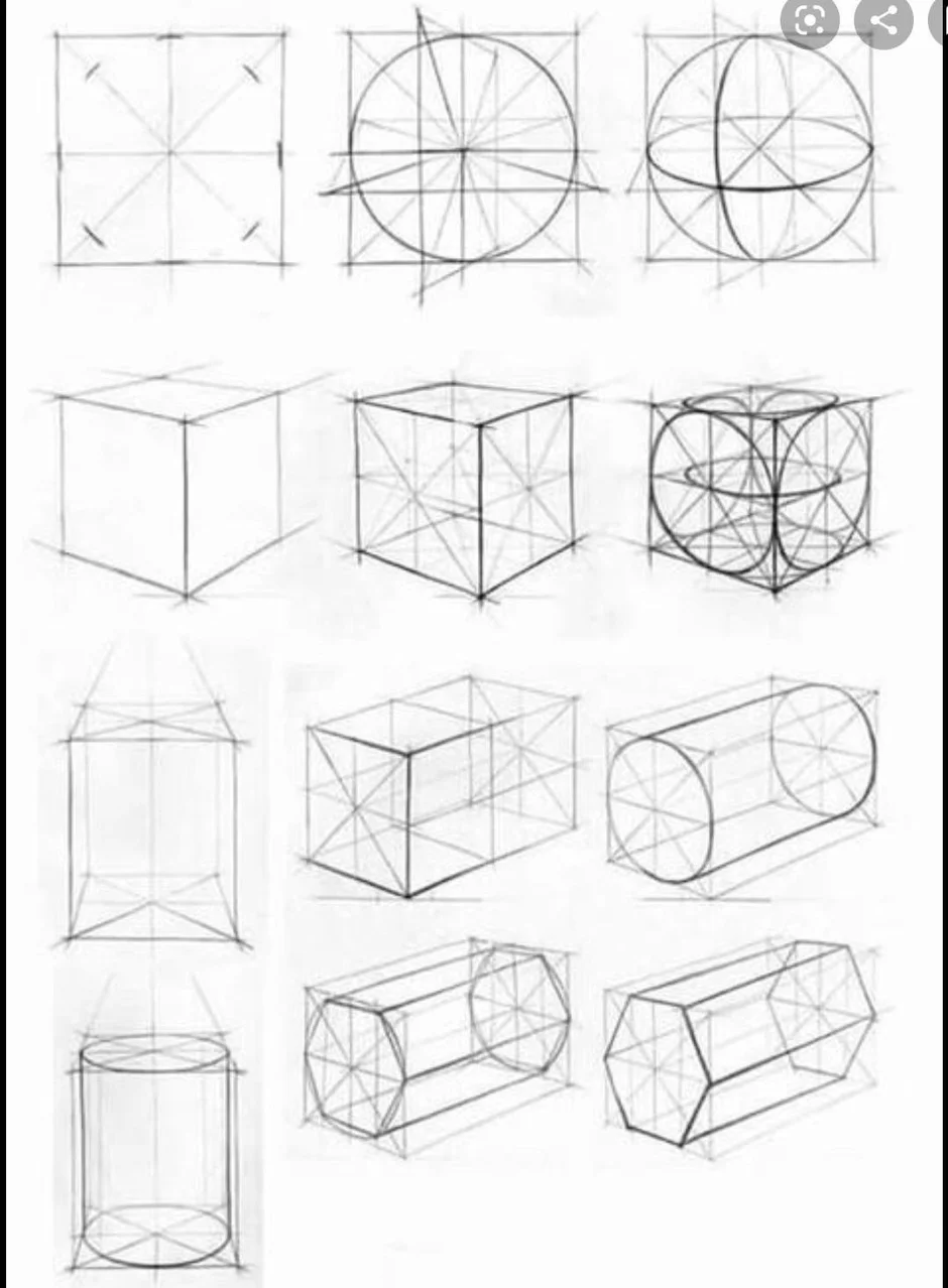 Как научиться рисовать объемные фигуры карандашом
