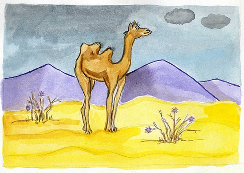 Как нарисовать пустыню карандашом поэтапно