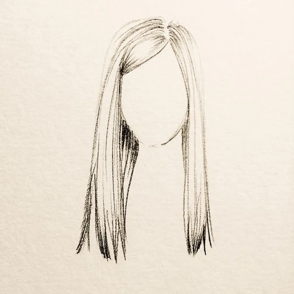Удлиненный рисунок. Волосы карандашом. Нарисованные прямые волосы. Прямые волосы карандашом. Волосы для рисования прямые.