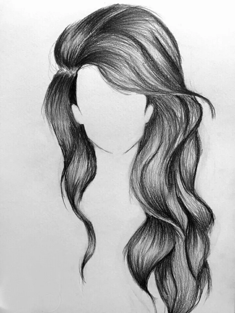 Удлиненный рисунок. Волосы карандашом. Волосы карандашом женские. Прямые волосы карандашом. Волосы девушки карандашом.