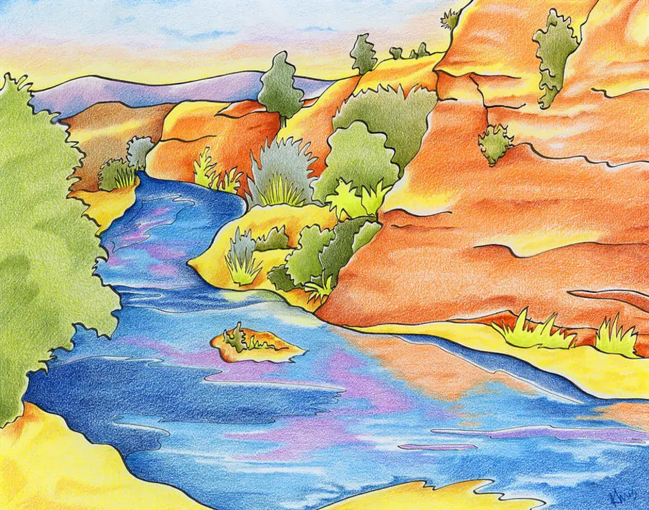 Река детская картинка. Рисование реки. Река рисунок. Нарисовать реку. Река картина детская.