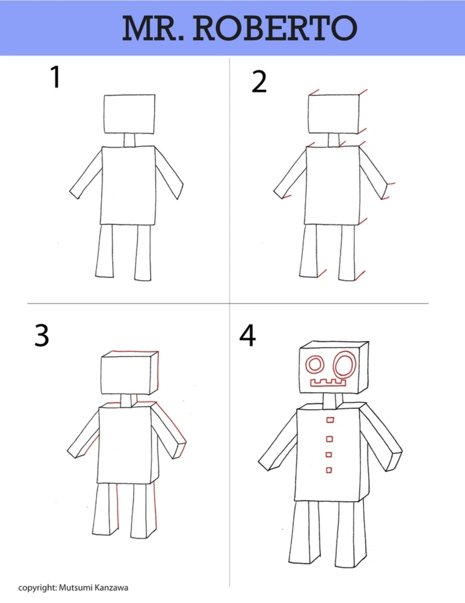 Как нарисовать робота по этапно