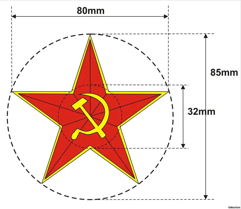 Как нарисовать звезду с размерами