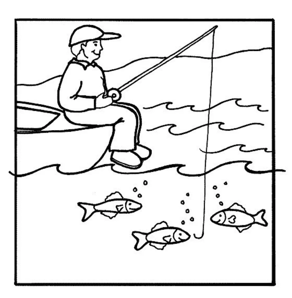 Ловить на легкое. Раскраска Рыбак. Раскраска мальчик на рыбалке. Рыбак раскраска для детей. Раскраска рыбака с удочкой.